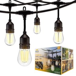 EcoScapes by Enbrighten 48' Outdoor LED Café String Lights, 24 Bulbs $24.99