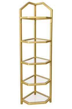 Gold corner shelf