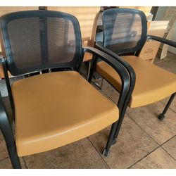 2 OFFICE CHAIRS (WHEELS)