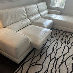 Modani Leather Sofa with chaise