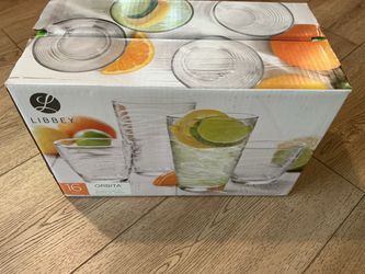 Libbey Orbita 16-Piece Glassware Set