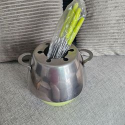 Stainless Steel Pot with Utensil Set