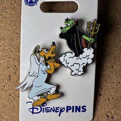 2024 Disney Parks Pluto Angel and Devil Disney Trading Pins NEW