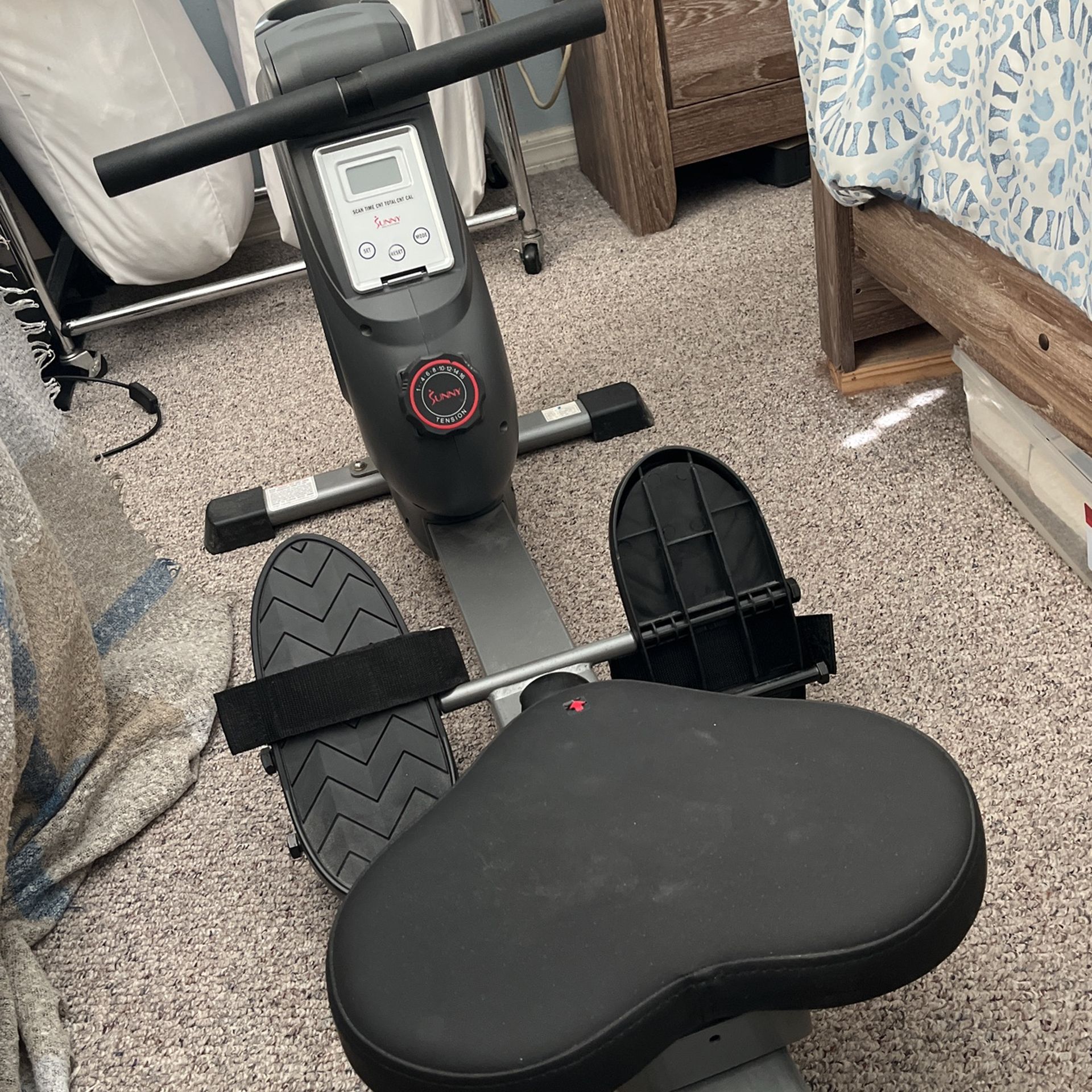 Sunny Rowing Machine Portable Used New It Goes For $259.00