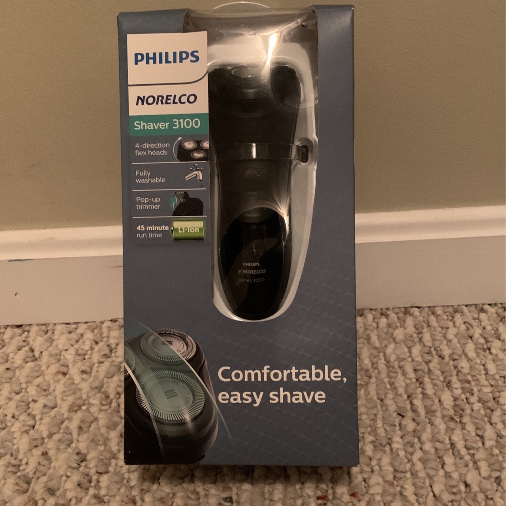 Philips Norelco Shaver 3100 Rechargeable Electric Shaver with Pop-up Trimmer, S3310/81
