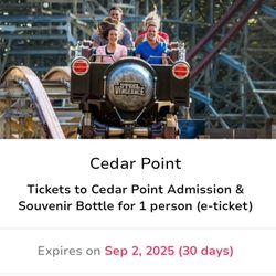 Groupon E-Ticket For Cedar Point Admission