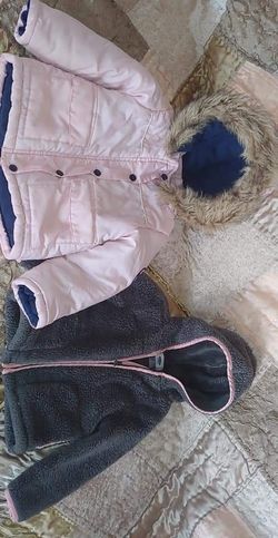 On sale girl's hooded jacket size 2t U.S. Assn polo for $ 25 and a 2t old navy fleece hoodie for $ 10 or 2 for $ 30 clean no smoke no pets