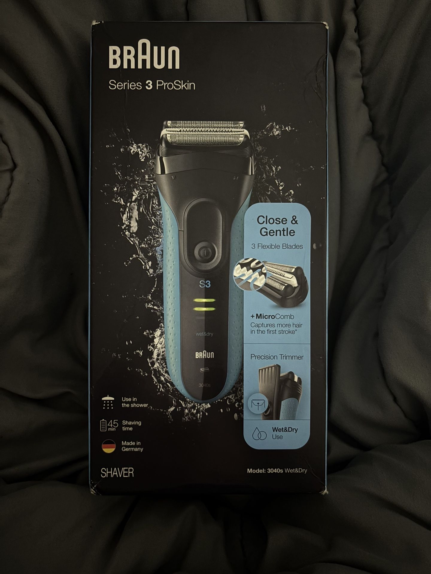 Braun Blue Electric Shaver