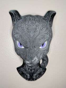 Silk Gray Mewtwo Wall Art | 3D Printed Wall Decor