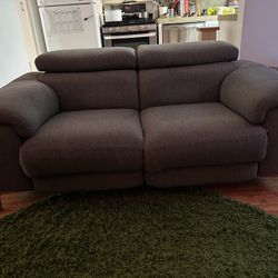 Talin Grey 85" Power Reclining Sofa With Adjustable Headrest