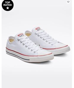 Converse, Chuck Taylor All Star White Low Top Shoes, Size M6/W8, Used good condition, needs a good wash 🧼