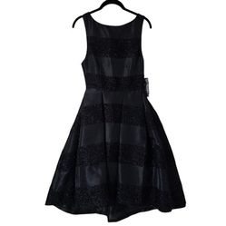 ANTHROPOLOGIE EVA FRANCO Karine Galactic Stripe Cocktail Party Prom Dress SIZE 0
