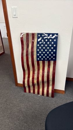Handmade Wooden American Flag 🇺🇸 - Local Artist