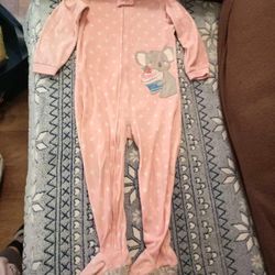 Carter's Toddler Pink Footed Pajamas 