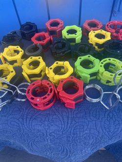 Gym Gear … Barbell Collars ! Great Selection - New And Like New …. Cheap !