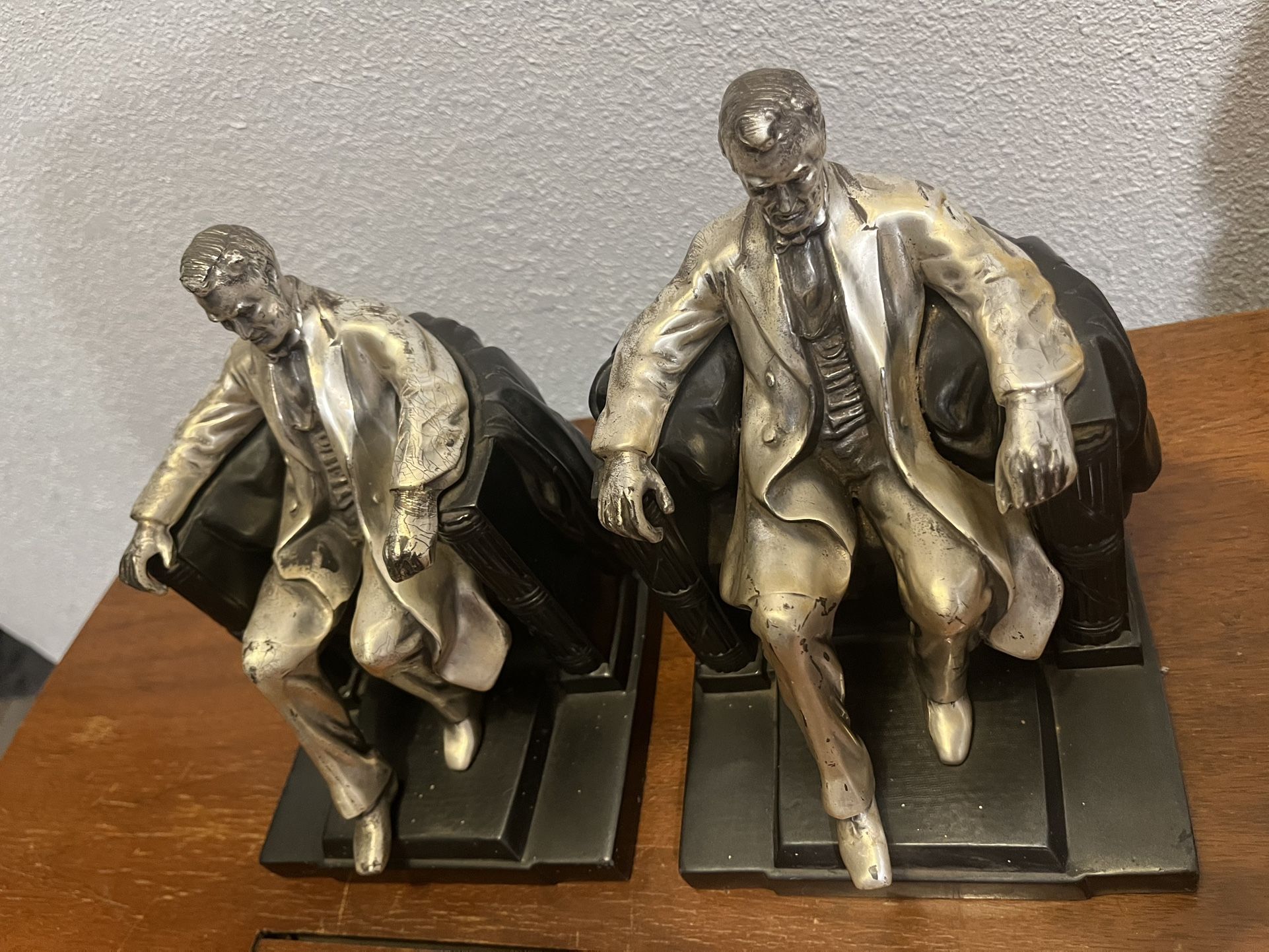 Lincoln In The Chair Bookends