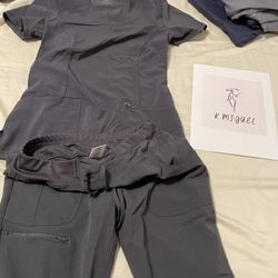 Gray Scrubs Set