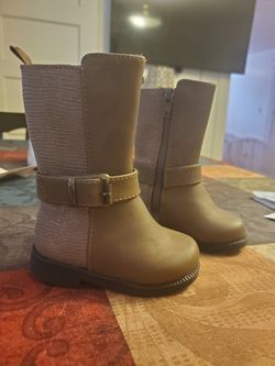 Brown high infant boots