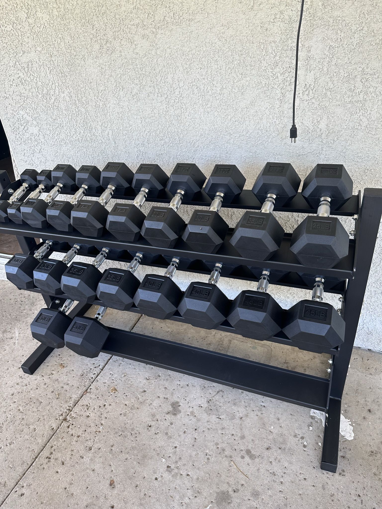5-50lbs Dumbbells w/Rack