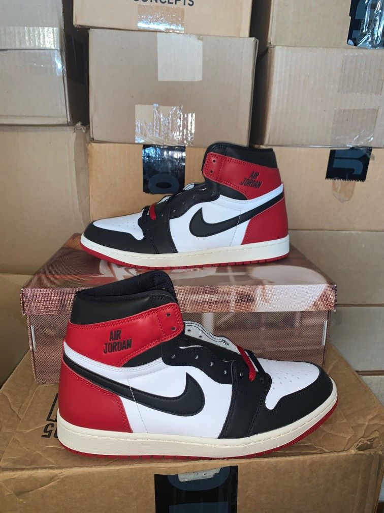 Brand New Men's Nike Air Jordan Retro 1 High OG' Black Toe  Shoes Size 11,10.5&9.5 Only 