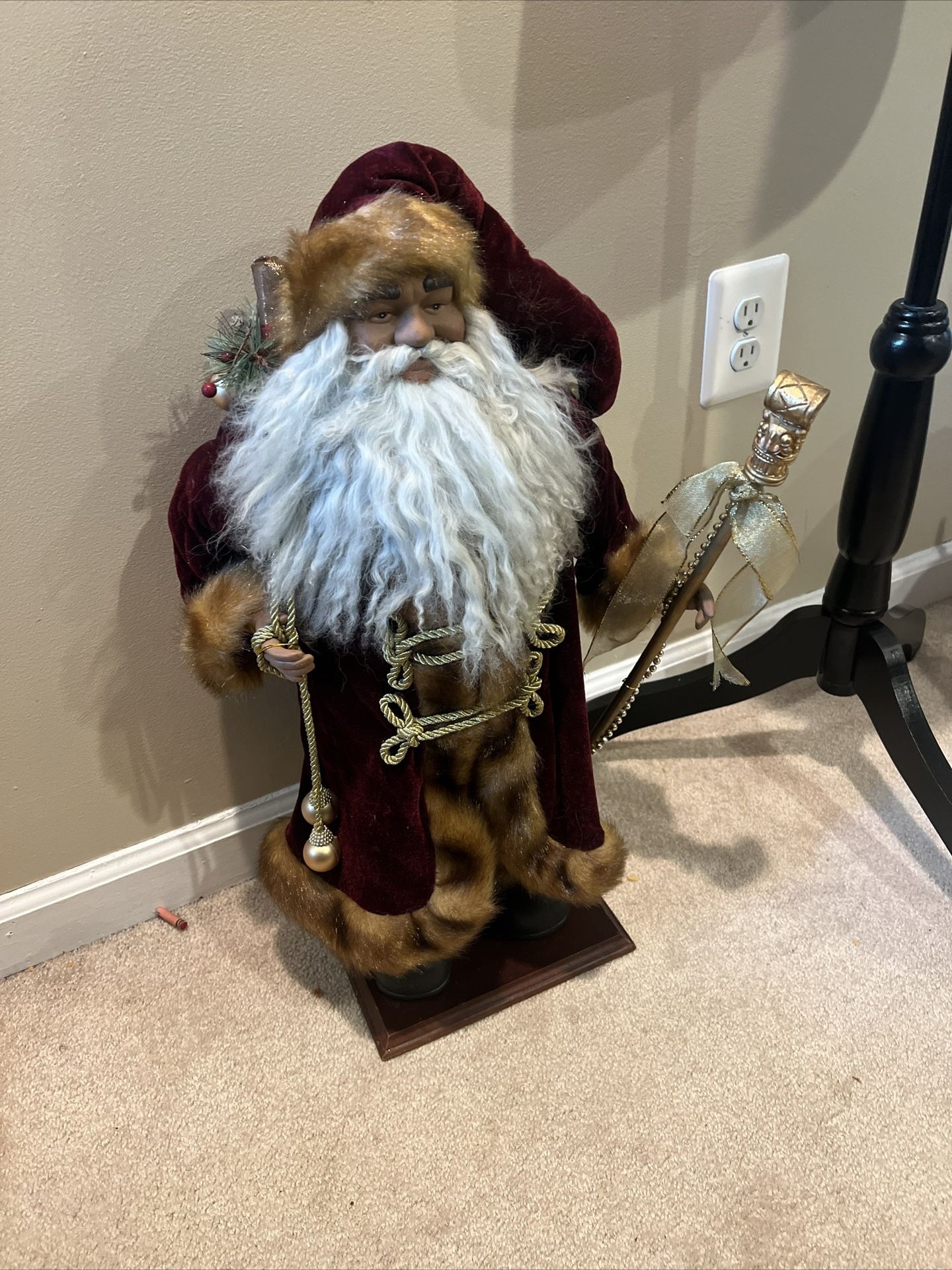 Christmas Santa /w Staff 23”