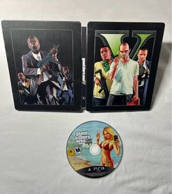 GRAND THEFT AUTO 5 PS3 PLAYSTATION STEELCASE SPECIAL ED. CIB COMPLETE w/ MAP