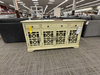 Jofran Craftsman Entertainment 60 Inch Media Console - Antique Cream | TV Stand | TV Cabinet