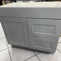 PROJECT SOURCE - Series 36 In Light Gray Bathroom Vanity Base -no Top