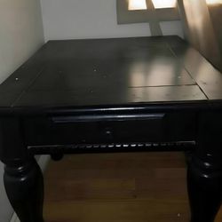 Two Black Wooden Tables