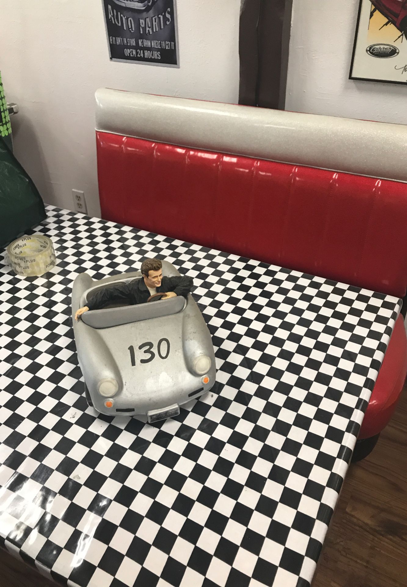 Nostalgic James dean collectible cookie jar with number