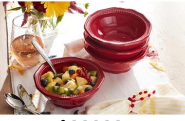 set(4) soup plates Berry 6618 Princess House Pavillion