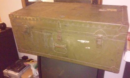Vintage Military Foot Locker Storage Box Vietn…