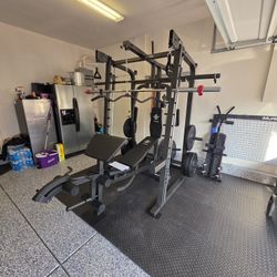 Smith Machine 2001 | Multi-Use Adj Bench | Gym Equipment | Fitness | Squat Rack | Excercise |🔴WEIGHTS AND BARBELL SOLD SEPARATELY 🔴 FREE DELIVERY 🚚