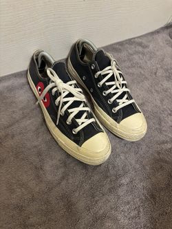 CDG Converse Low top Black Size 8 Mens 