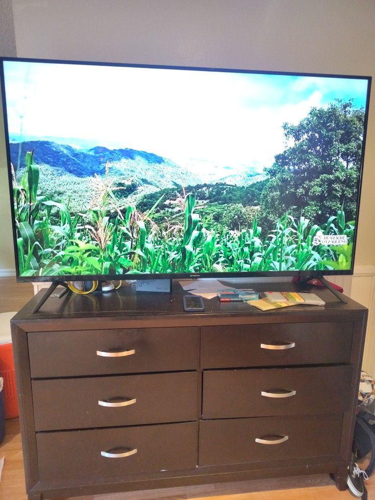 75 Inch Smart TV And Drawer