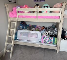 Gorgeous cream fabric bunkbed WITH mattresses