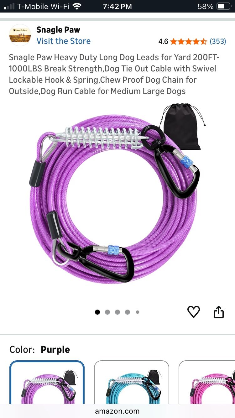 200’ Long Dog Lead