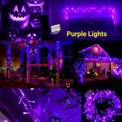 Purple fairy lights halloween Christmas parties etc