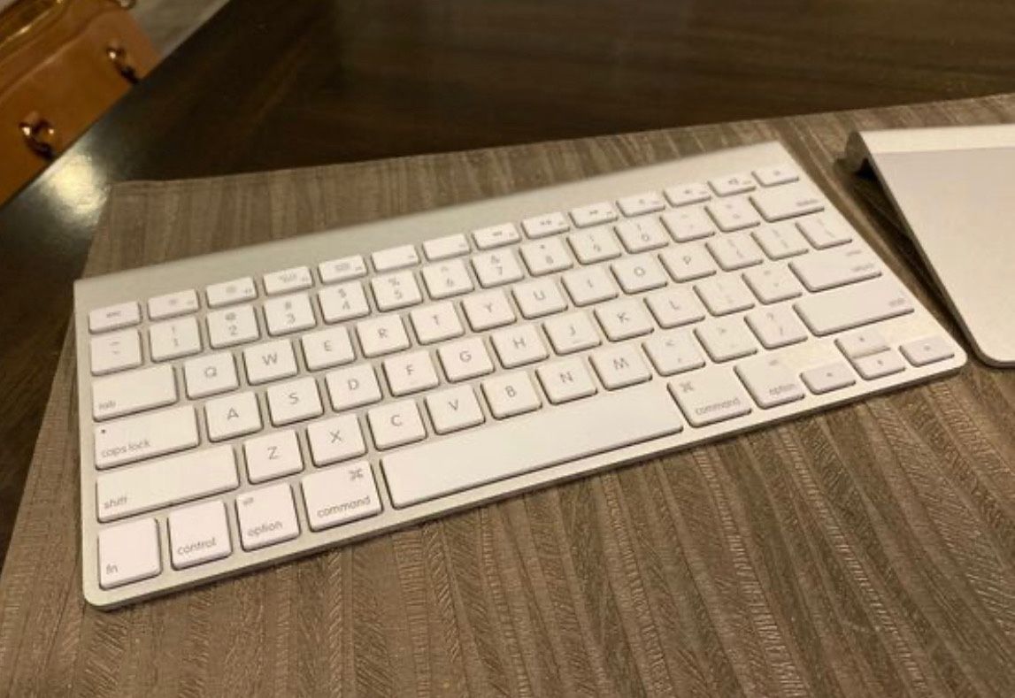 Apple keyboard and mouse pad