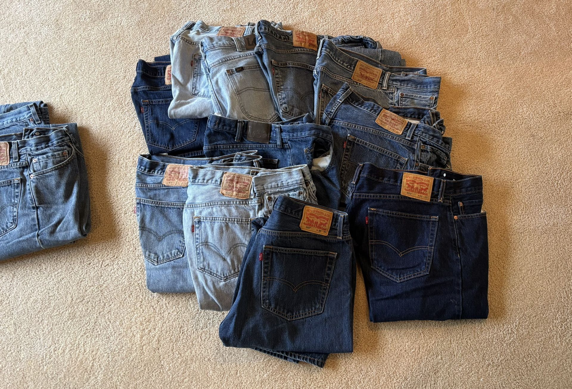 11 Pair Levi’s / Lee Blue Jeans