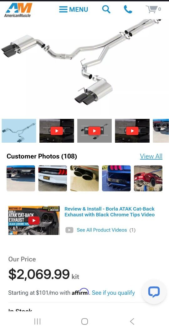 2018 - 2023 Mustang GT Borla ATAK Exhaust