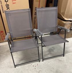 2pcs Patio folding portable dining chairs. OD0380