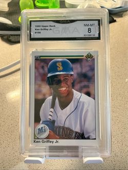 1990 Upper Deck Ken Griffey Jr. #156 GMA 8 Graded Baseball Card