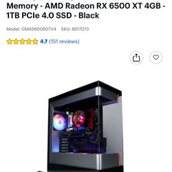 New Unopened CyberPowerPC - Gamer Master Gaming Desktop - AMD Ryzen 5 5500 - 16GB Memory - AMD Radeon RX 6500 XT 4GB - 1TB PCIe 4.0 SSD - Black 