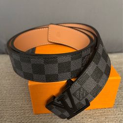 Black graphite luxury belt