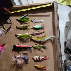12 Large 2 Hook Flyes For Fly Fishing 