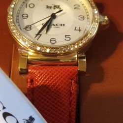 Coach Madison Leather Strap Watch