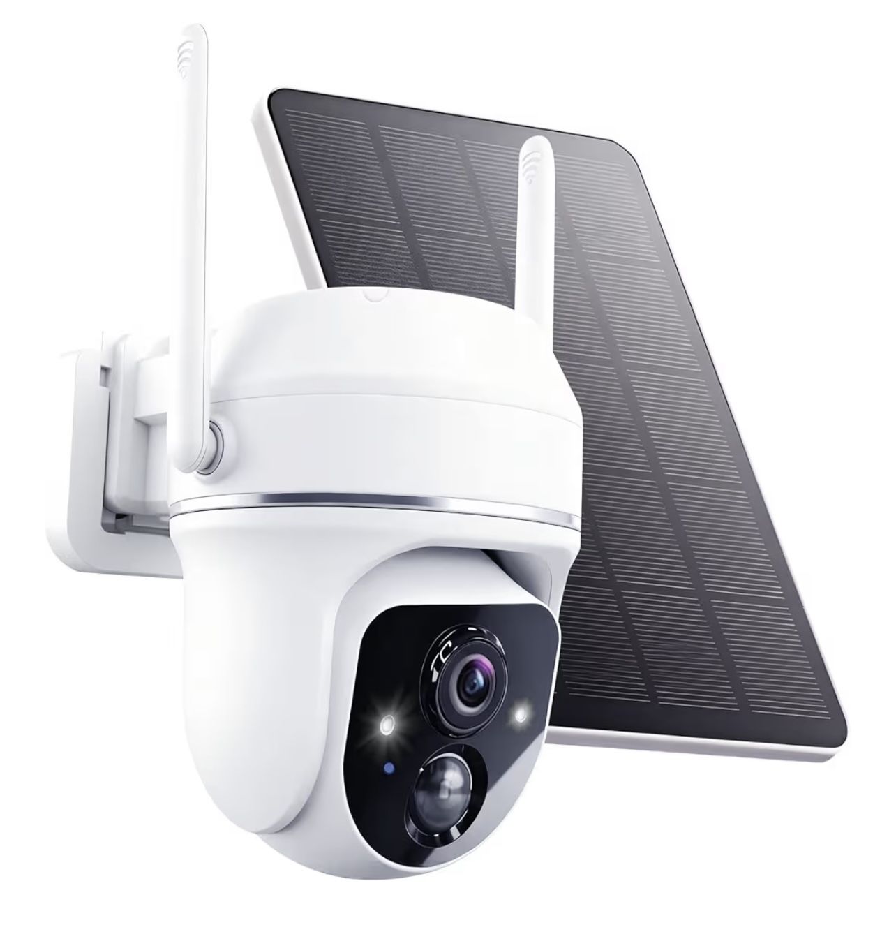 Solar Security Cameras Wireless Outdoor, 3MP 360° View Solar Battery Powered WiFi Cameras with AI Motion Detection/2-Way Talk/Spotlight/Siren/IP65/Clo