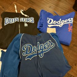Dodger Hoodies.  Size Large. Zip Xl.  Same Fit.  All For $40 