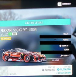 Forza Horizon 4 Rare cars Ferrari 599XX Evo SDG CA